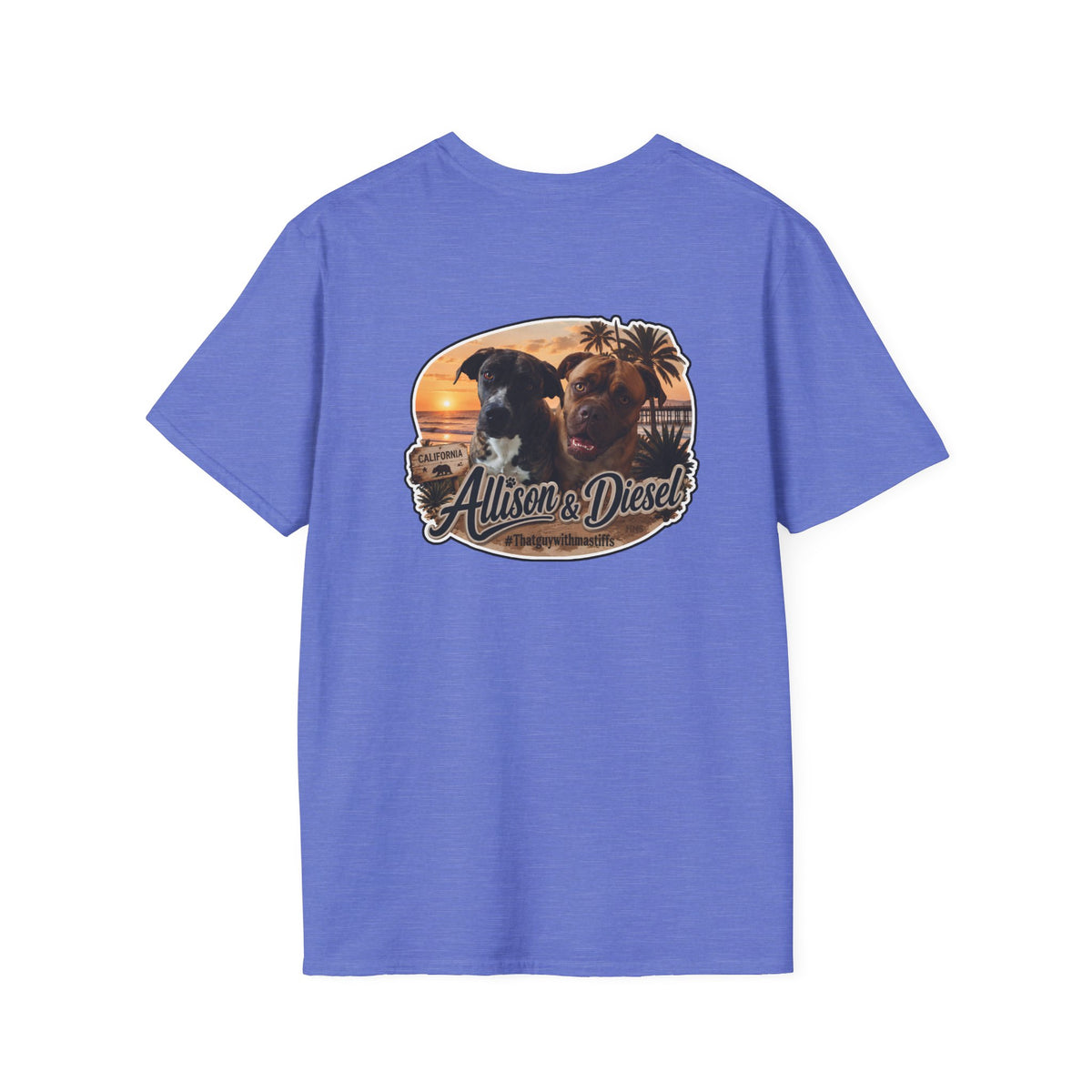 Allison And Diesel Sunset Crew Unisex Tee – Official That Guy With Mastiffs Merch