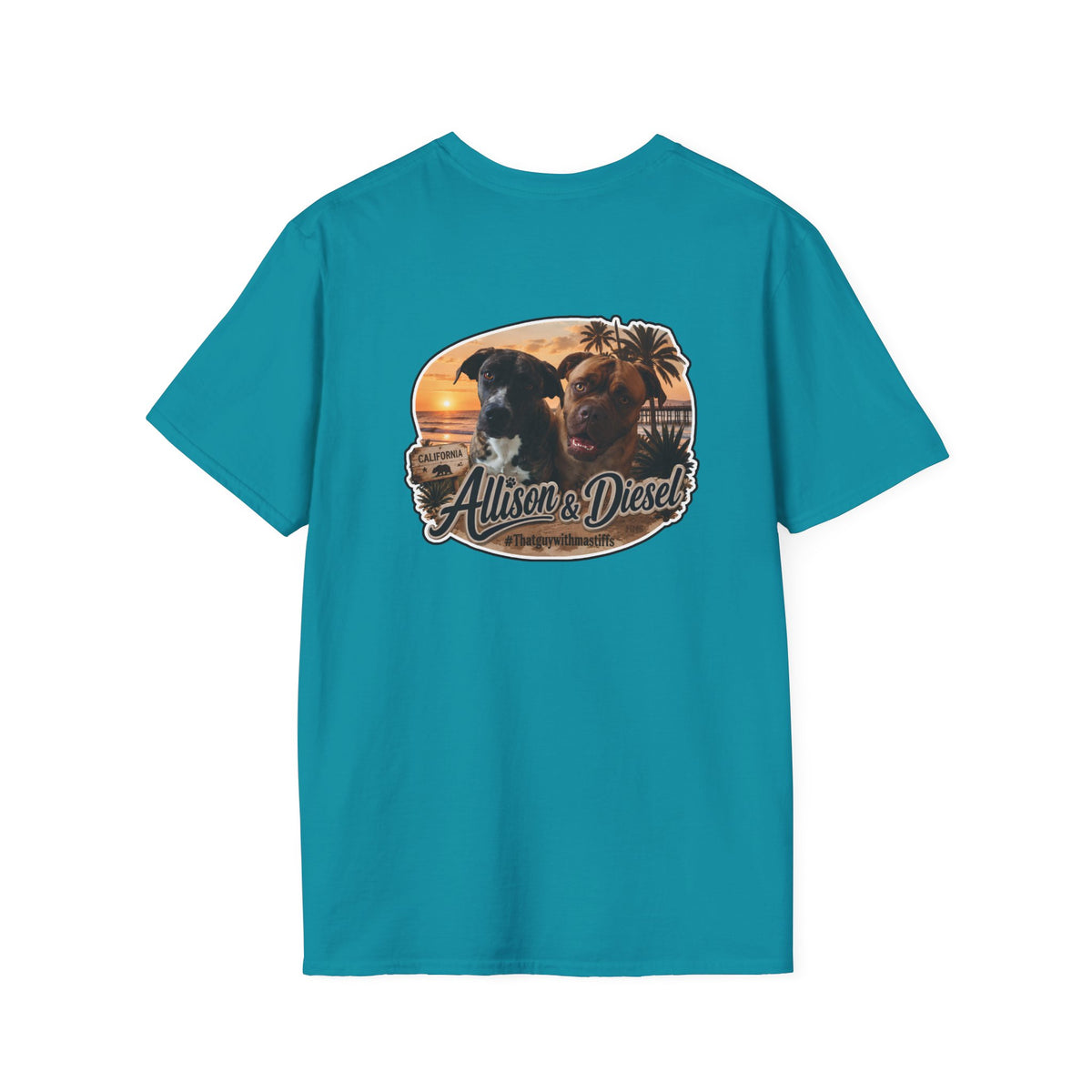 Allison And Diesel Sunset Crew Unisex Tee – Official That Guy With Mastiffs Merch