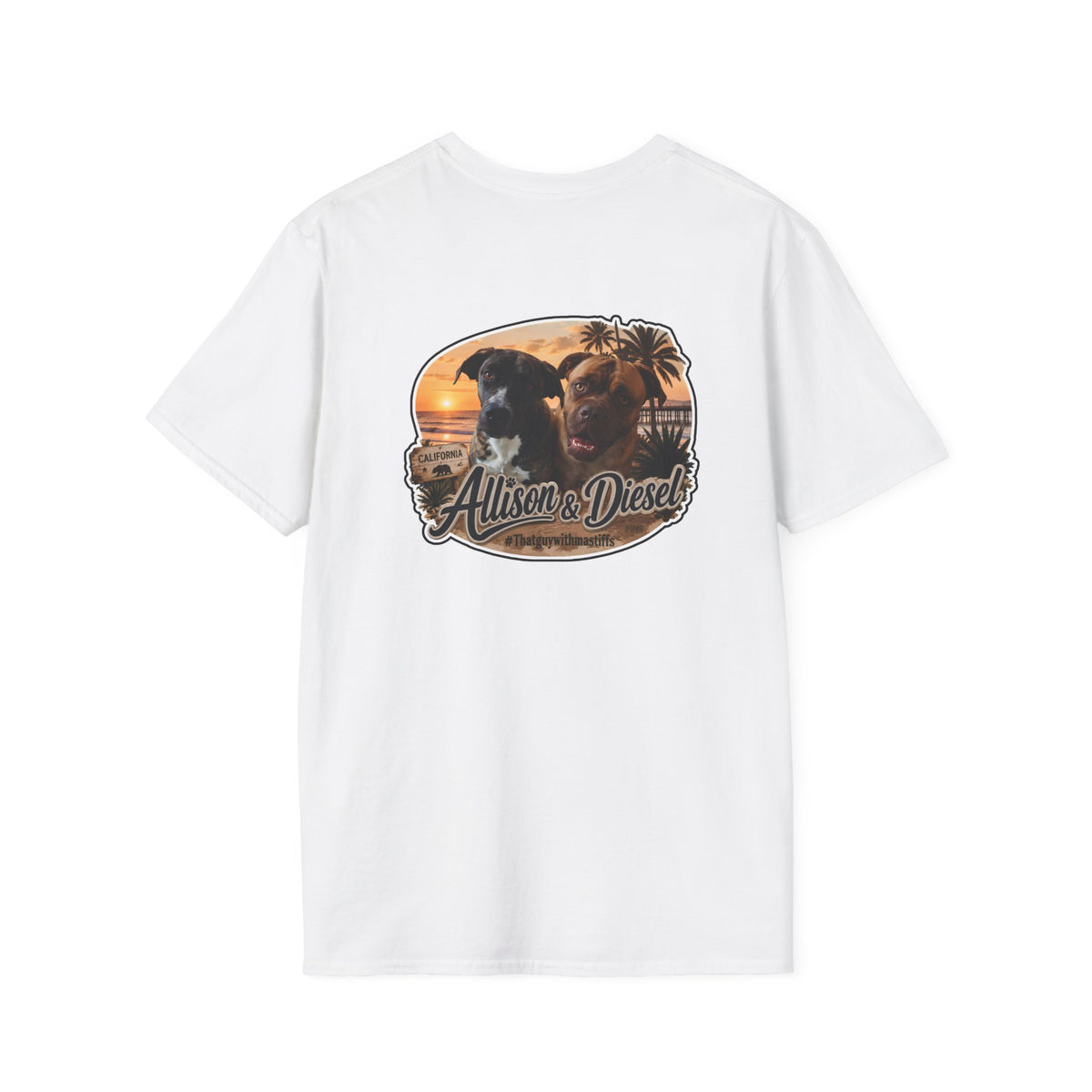 Allison And Diesel Sunset Crew Unisex Tee – Official That Guy With Mastiffs Merch