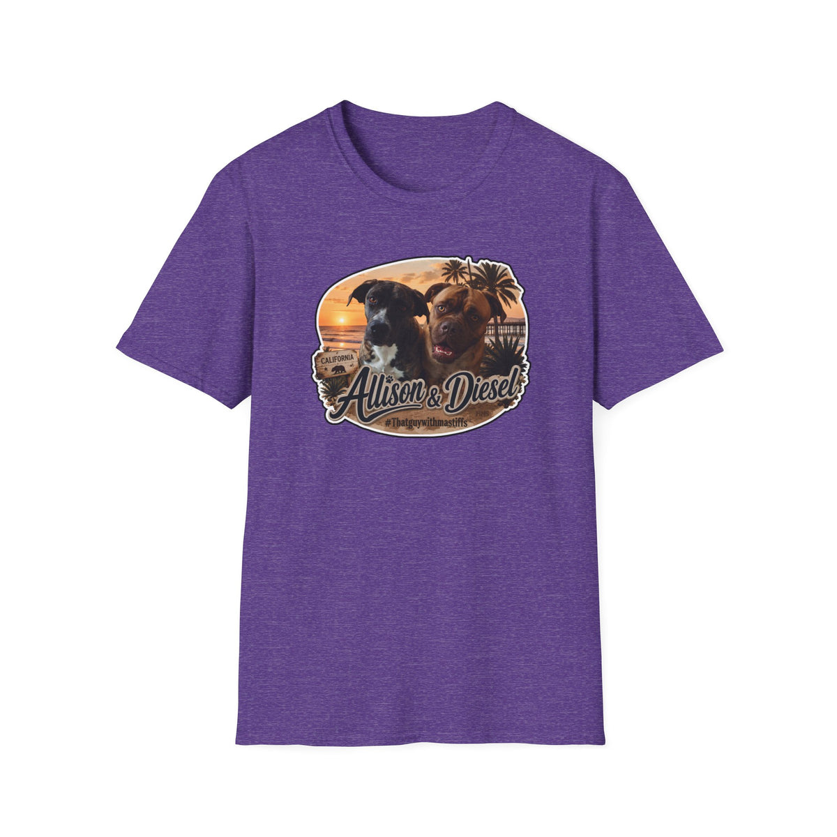 Allison And Diesel Sunset Crew Unisex Tee – Official That Guy With Mastiffs Merch