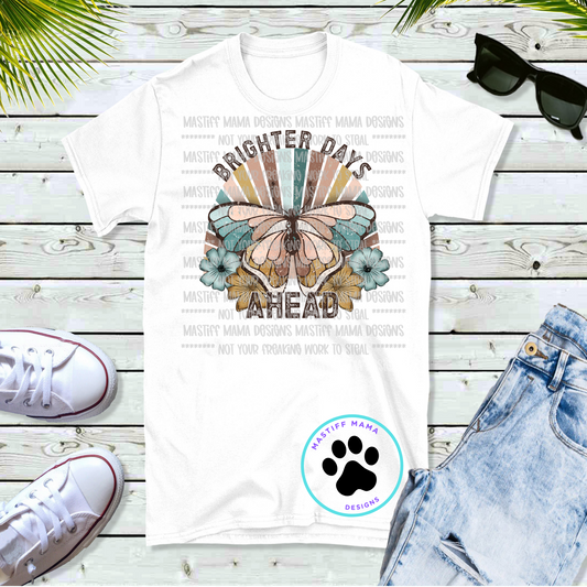 Brighter Days Ahead Unisex White Short Sleeve Shirt