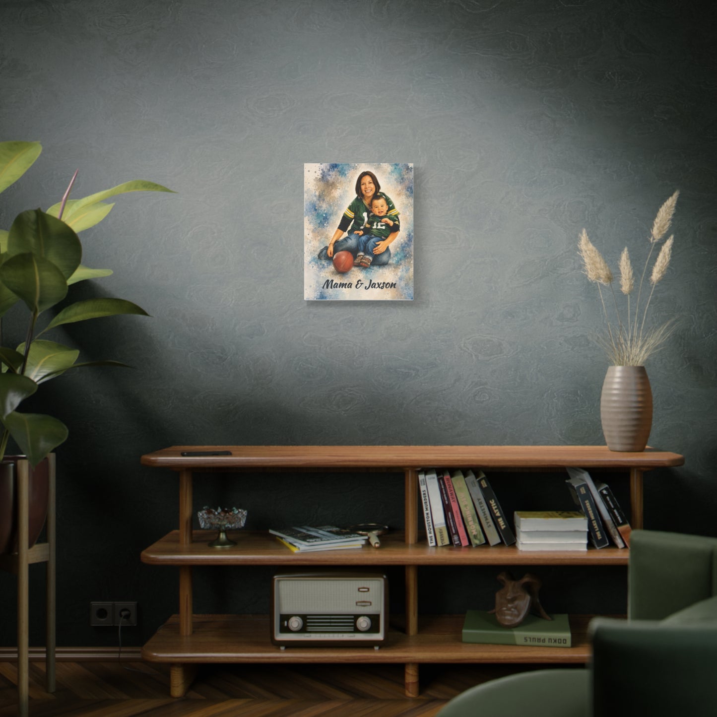 Custom Canvas Wall Art Portraits - Watercolor, Sketch & Caricature or Memorial Style - Use Drop Down Boxes to choose your art style and canvas size