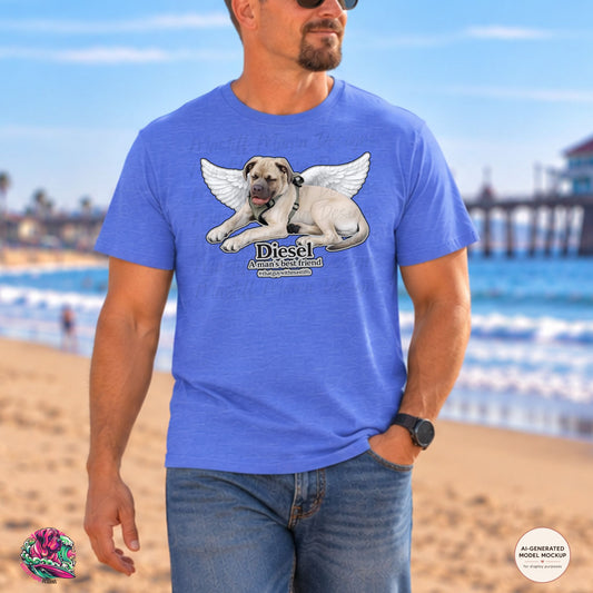 Diesel Memorial A Man’s Best Friend Unisex Tee – Official Exclusive That Guy With Mastiffs Merch