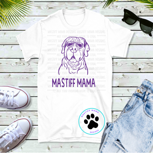 Mastiff Mama Short Sleeve Unisex Shirt - 2 design & shirt color options