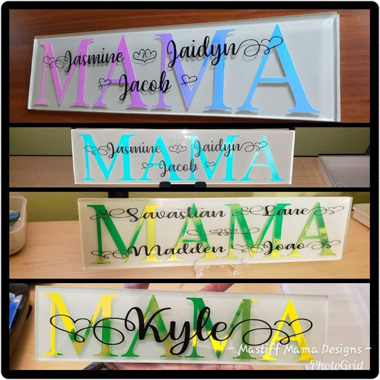 Personalized Glass Tiles for Mom Dad Grandparent Friend Teacher Pet Parent