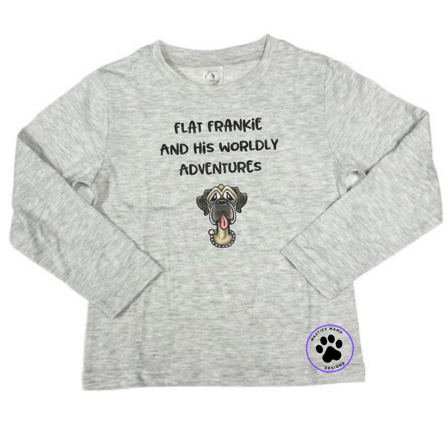 Flat Frankie And His Worldly Adventures Youth Short & Long Sleeve Shirt And Color Options Full Color