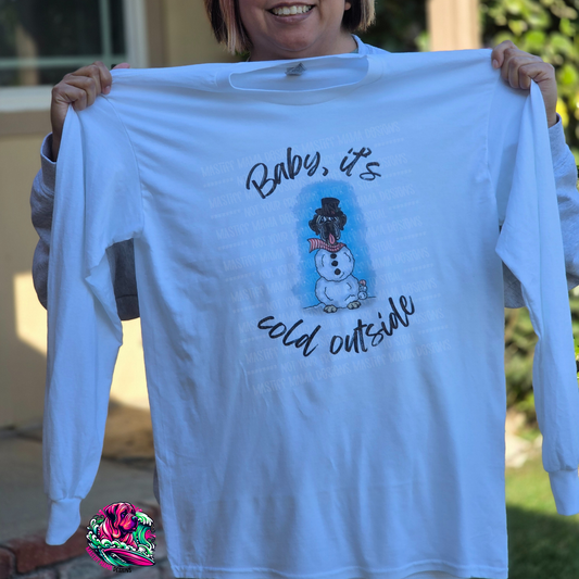 SUBLIMATION Long Sleeve Flat Frankie Baby It's Cold Outside- 2 Color Options Use Drop Down Menu VINTAGE