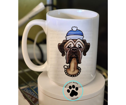 Flat Frankie on 15 oz White Mug