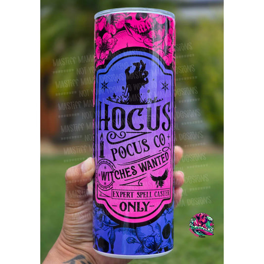 Hocus P. Witches Wanted Skellie 20 oz Skinny Tumbler