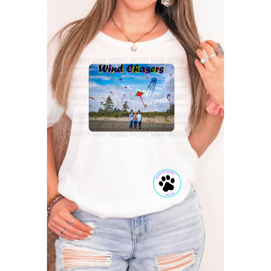 Custom Photo Wind Chasers Bleached T-Shirts for Gayleen T. - See description for customization box