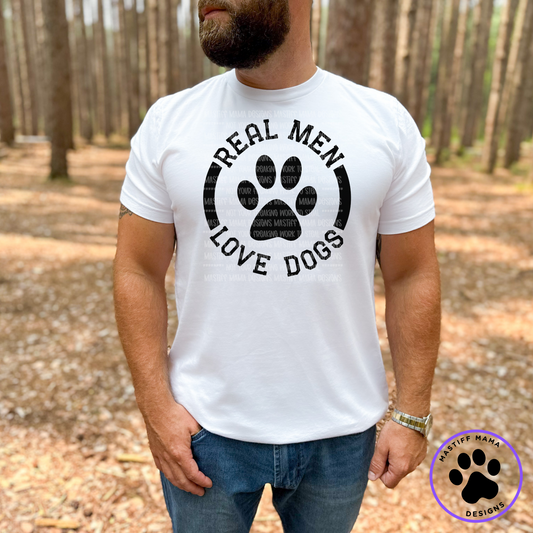 Real Men Love Dogs Unisex Short Sleeve Shirt - 2 color options