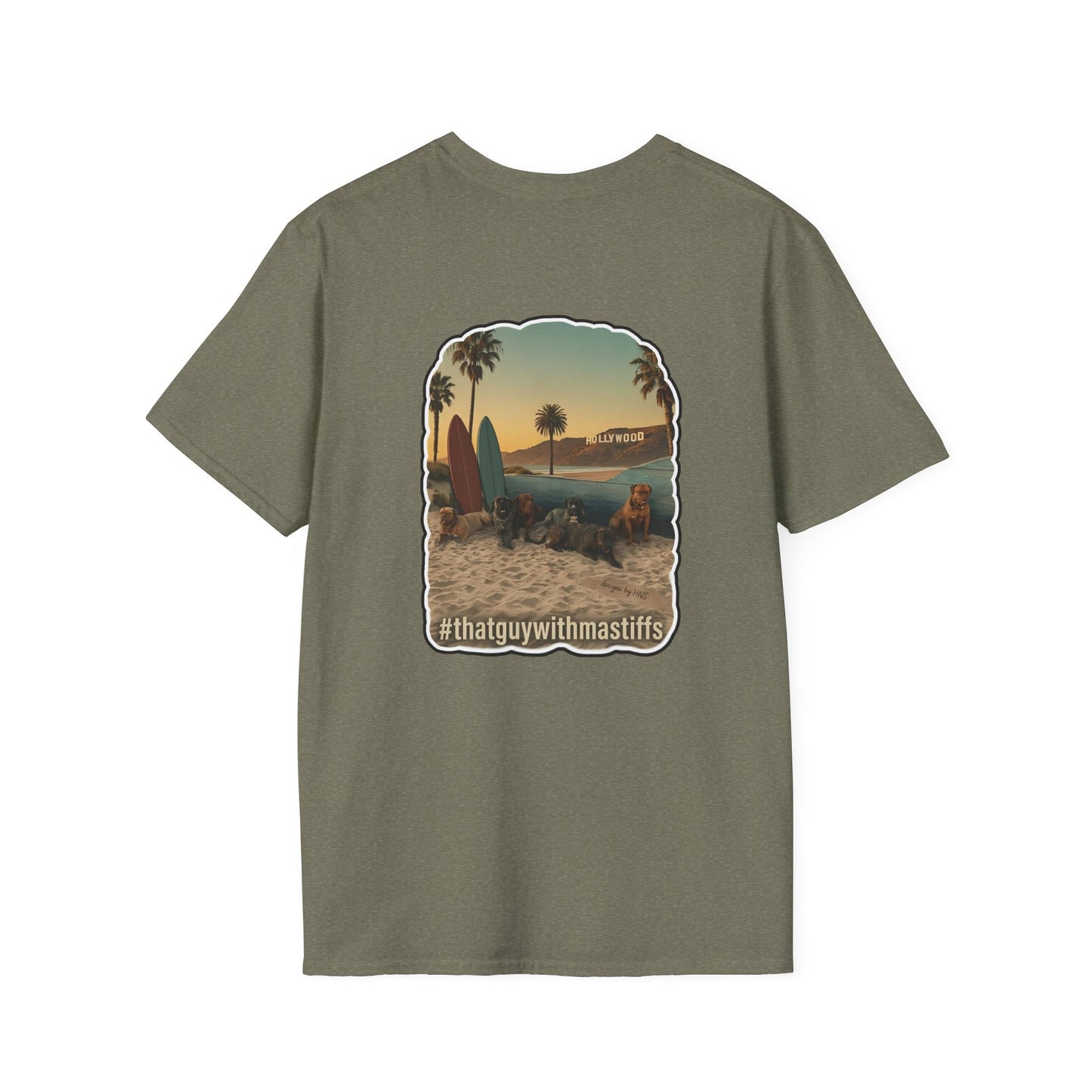 That Guy With Mastiffs Hollywood Beach Crew Graphic Unisex Tee – Official Mastiff Merch