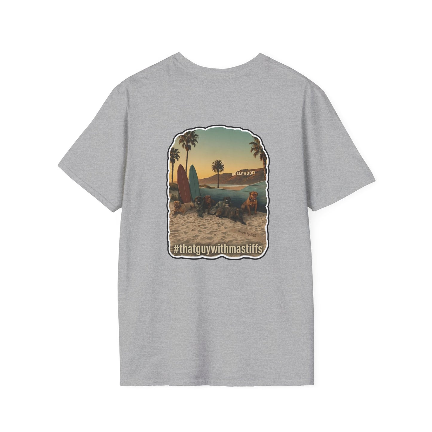That Guy With Mastiffs Hollywood Beach Crew Graphic Unisex Tee – Official Mastiff Merch