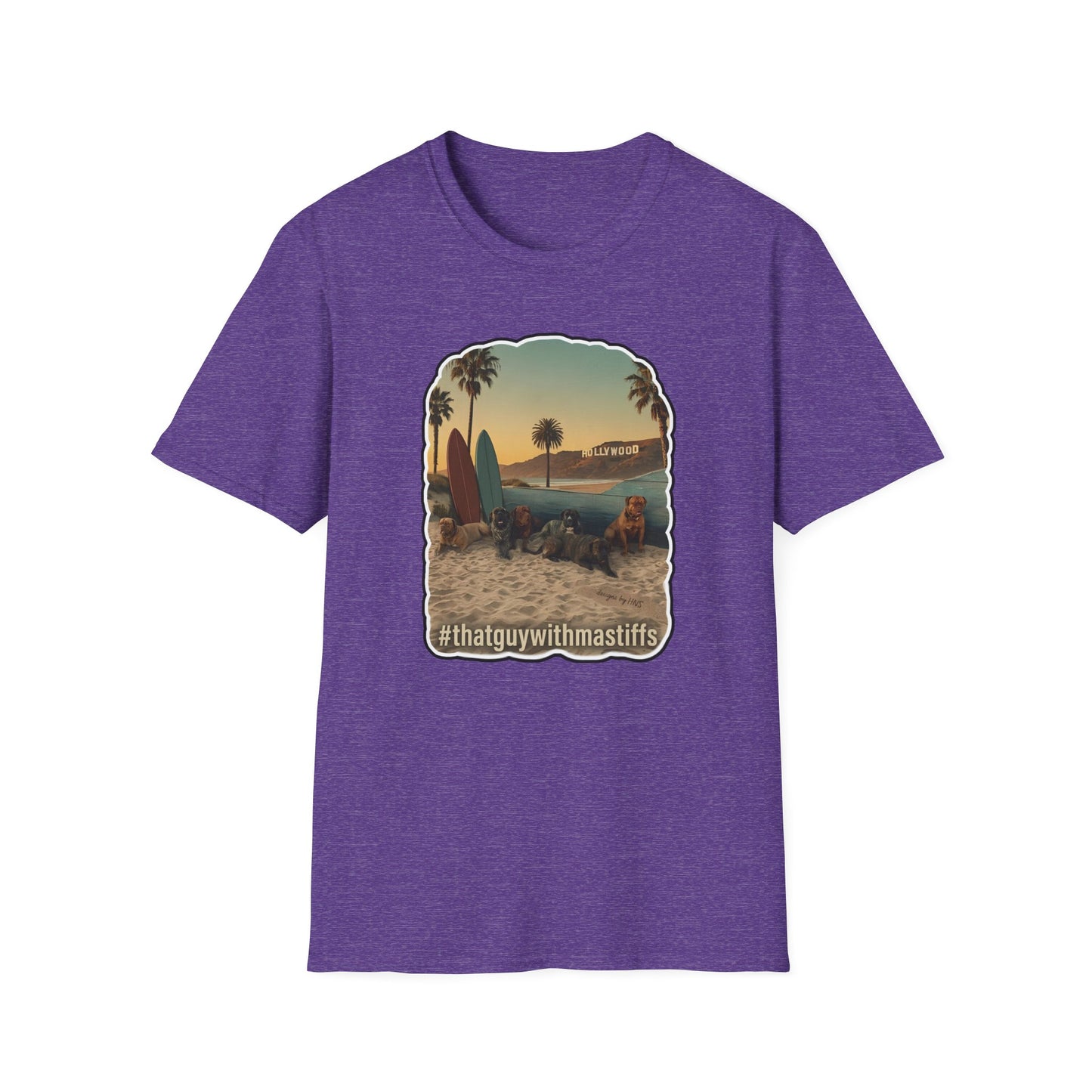 That Guy With Mastiffs Hollywood Beach Crew Graphic Unisex Tee – Official Mastiff Merch