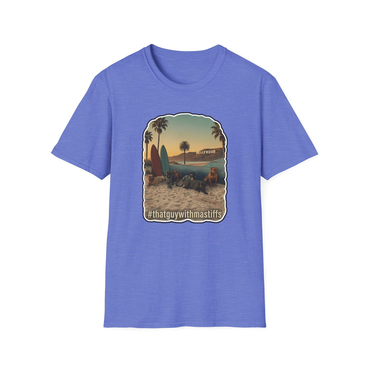 That Guy With Mastiffs Hollywood Beach Crew Graphic Unisex Tee – Official Mastiff Merch