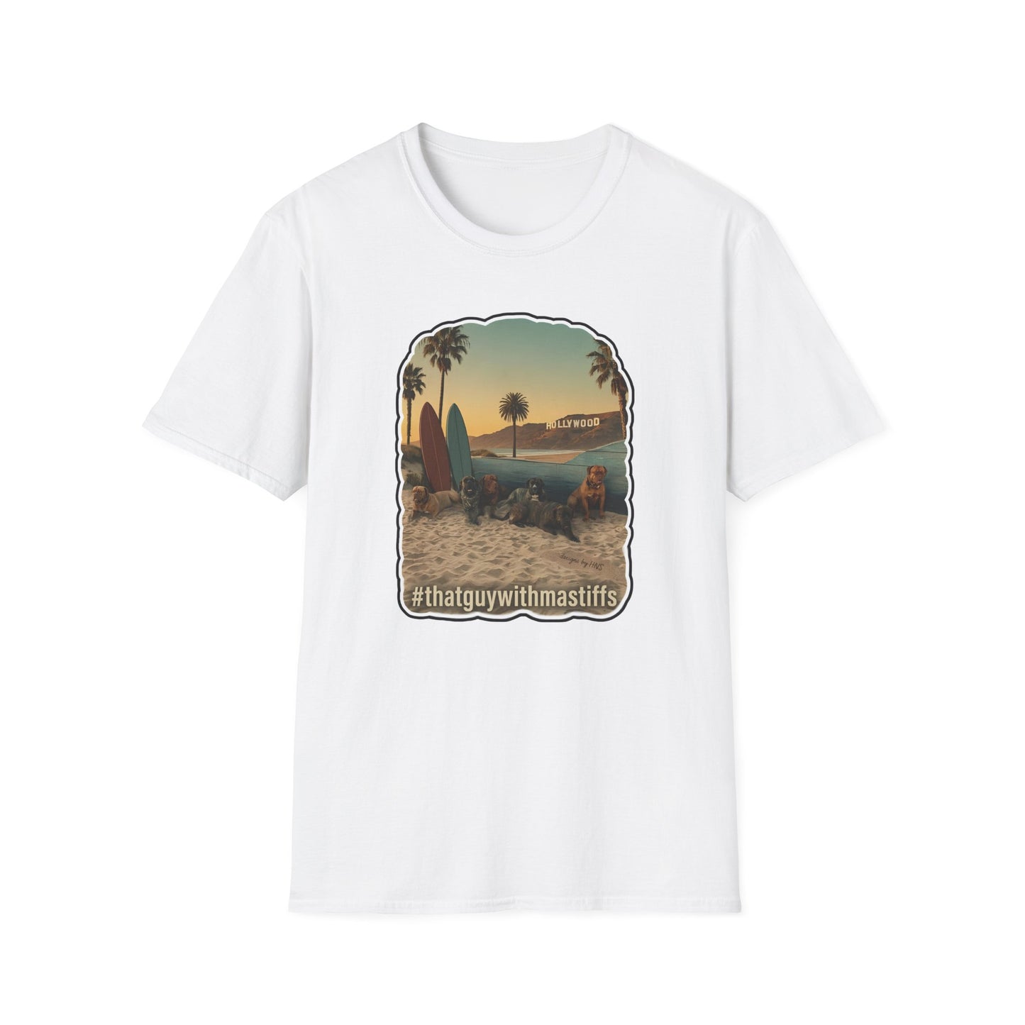 That Guy With Mastiffs Hollywood Beach Crew Graphic Unisex Tee – Official Mastiff Merch