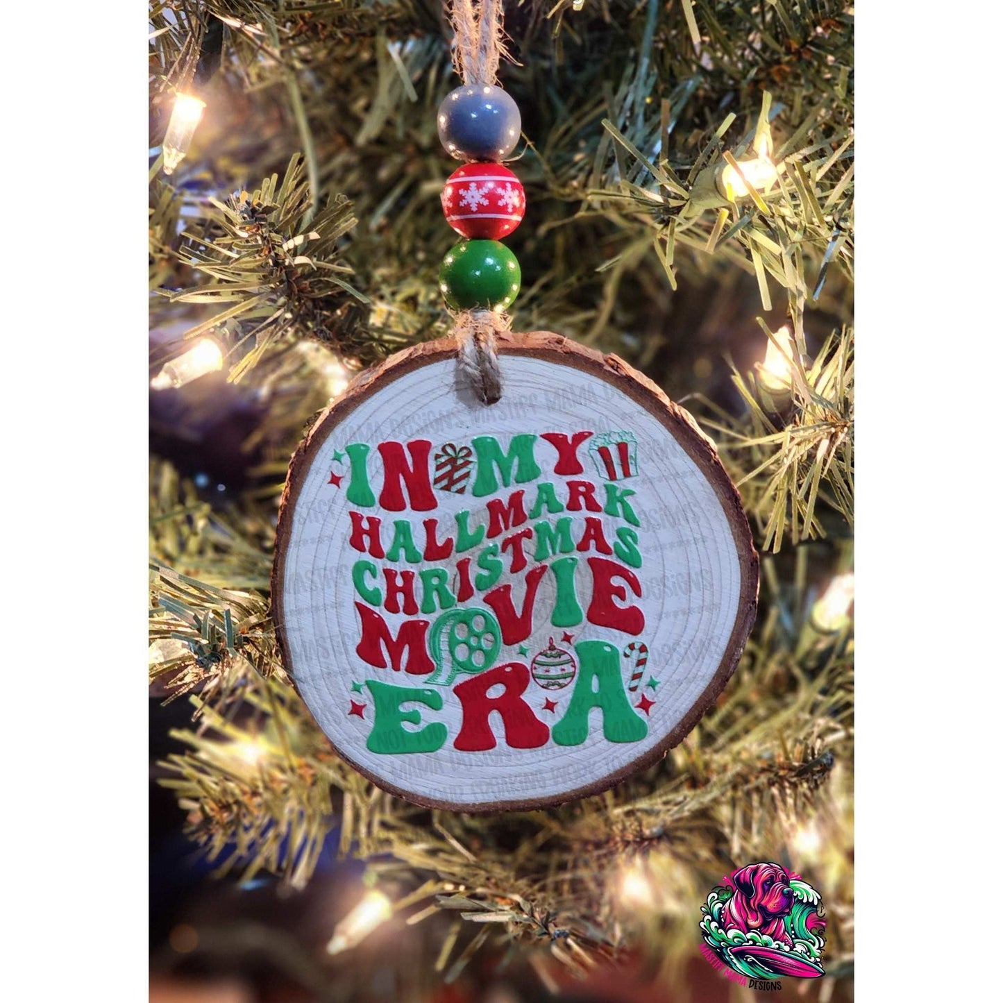 In My Hall M. Christmas Movie Era Wooden Ornament with UVDTF - single sided