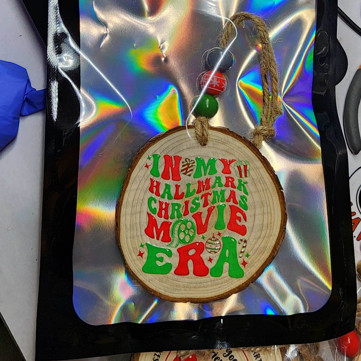 In My Hall M. Christmas Movie Era Wooden Ornament with UVDTF - single sided