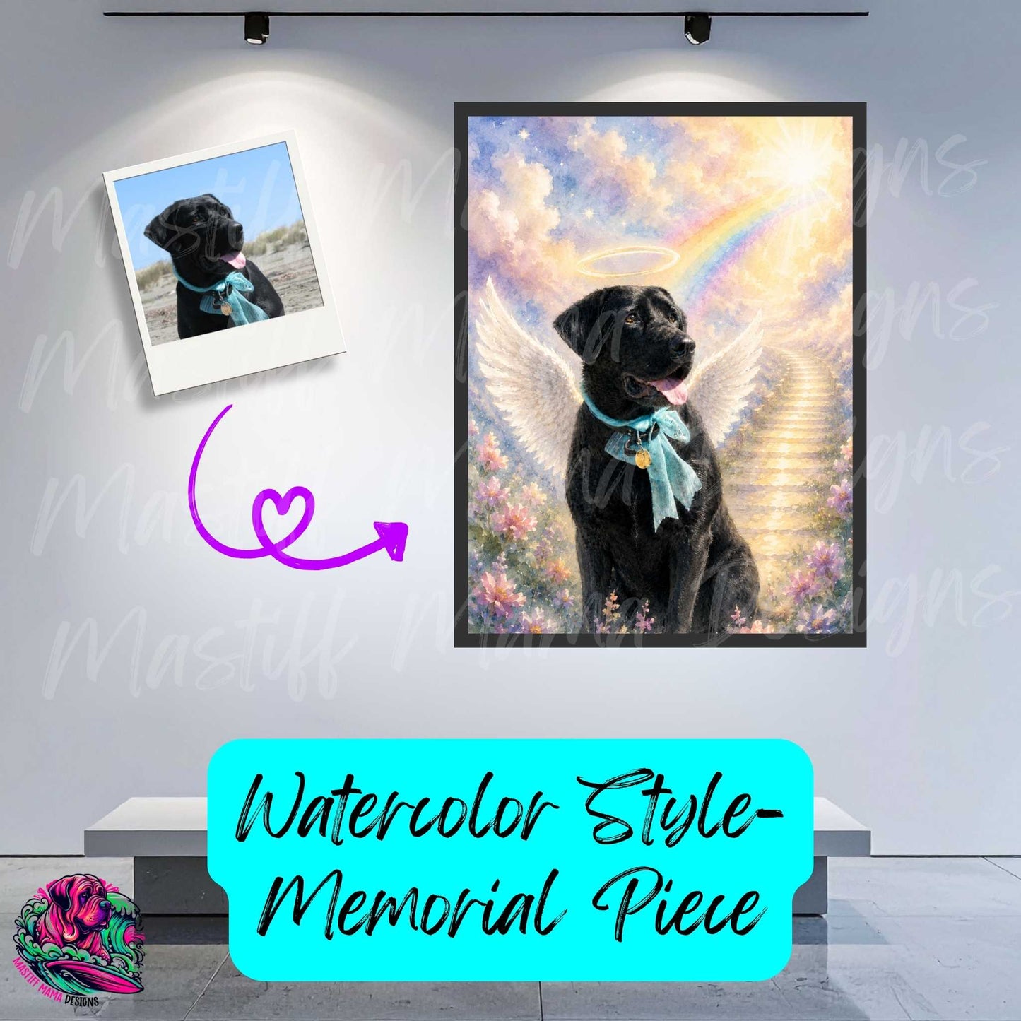 Custom Digital Art Portrait File - Watercolor, Caricature, Doodle Sketch or Memorial Style Personalized Photo Art