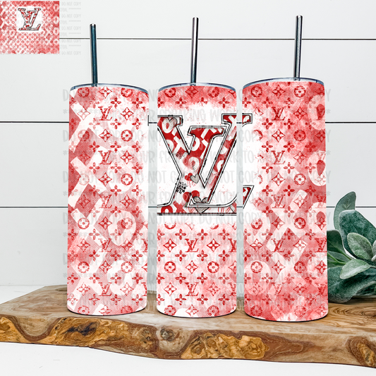 XO Valentine 20 oz Skinny Tumbler - 2 Design Color Options Limited Availability