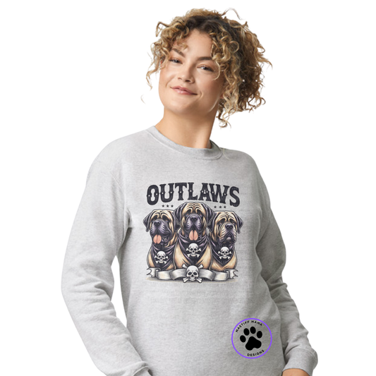 Mastiff Lovers Outlaws Unisex Crewneck - 5 color options