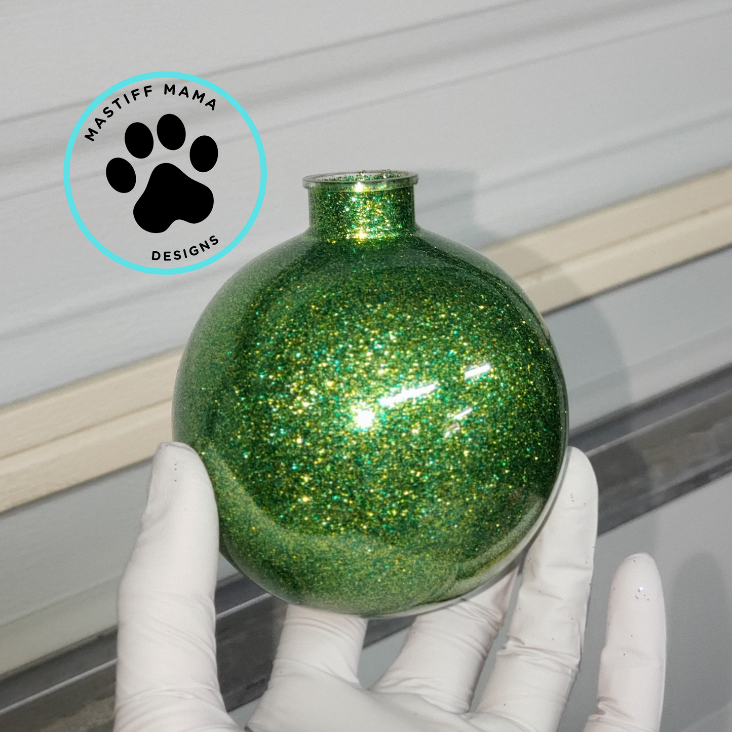 Personalized Name Glitter Flat Style Ornament - Single Sided