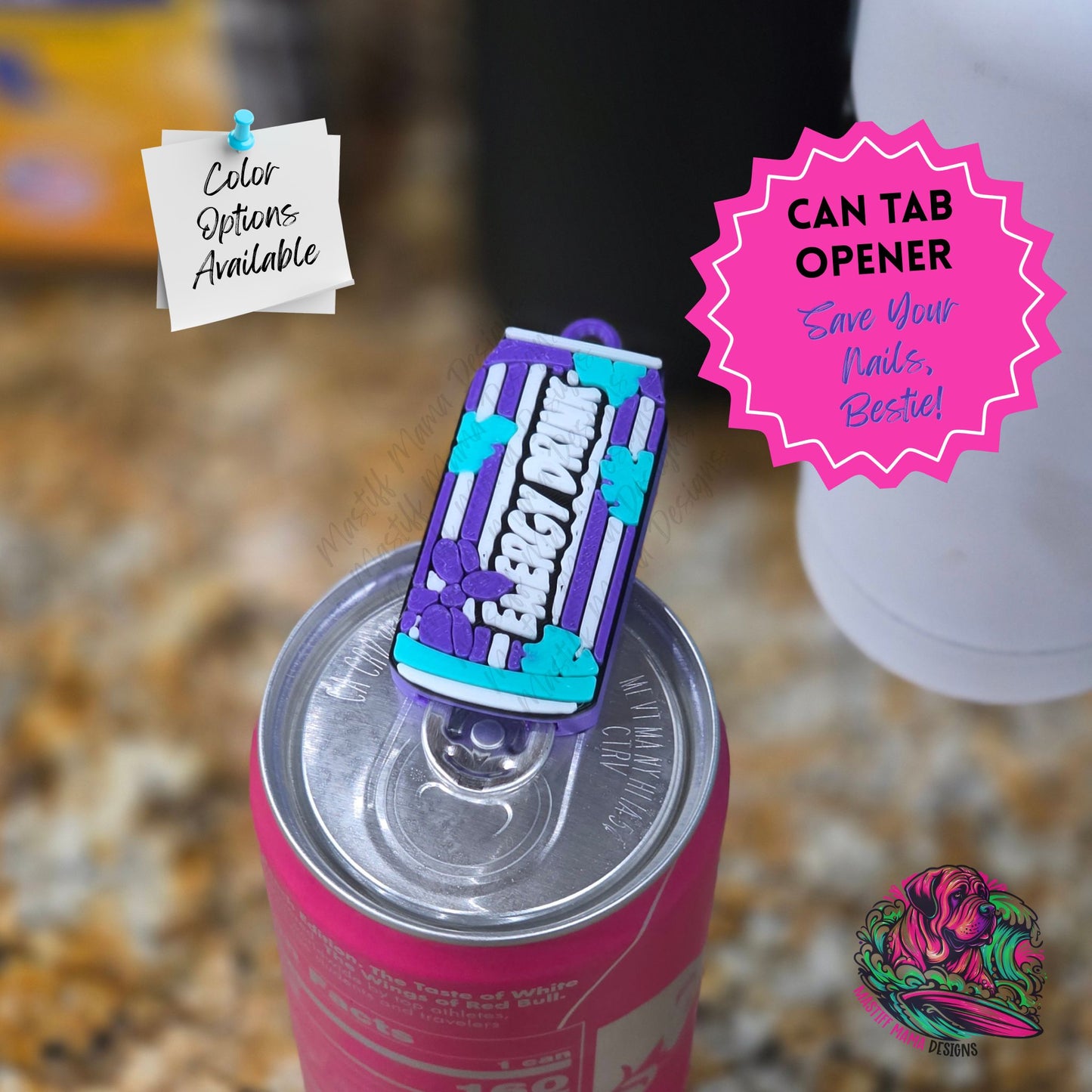 Can Tab Opener for Long Nails – Save Your Nails Bestie - 3D Printed Energy Drink Tab Opener