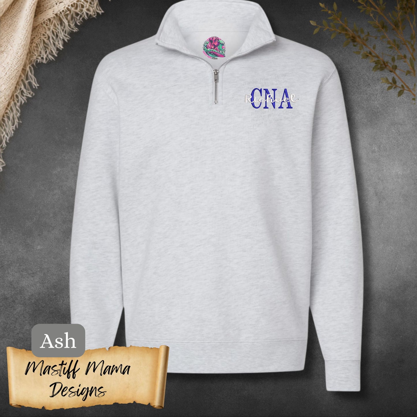 Premium Custom CNA Bundle - Certified Nursing Assistant Sweatshirt, Personalized Embroidered Quarter Zip Sweatshirt, And CNA Tumbler - Custom Listing for Richael L.