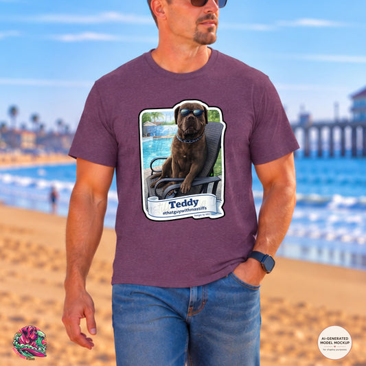 Teddy Poolside Cool Guy Unisex Tee – Official That Guy With Mastiffs Merch