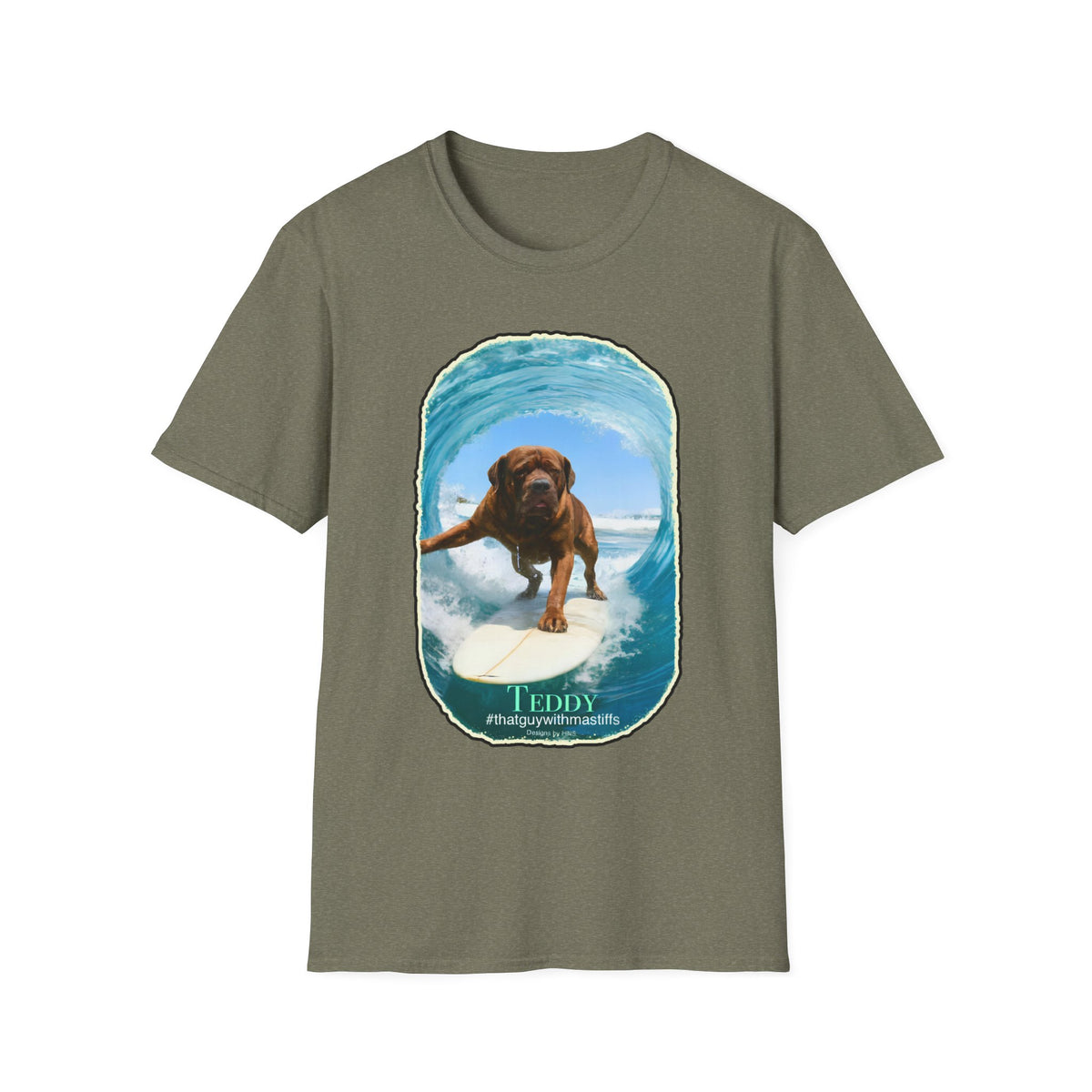 Teddy Surfs Up Era Tee – Official That Guy With Mastiffs Merch