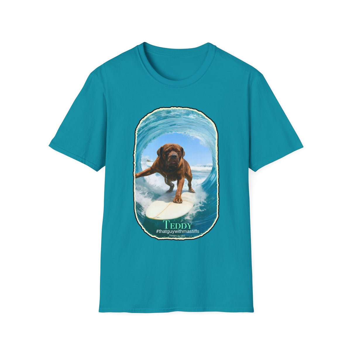 Teddy Surfs Up Era Tee – Official That Guy With Mastiffs Merch