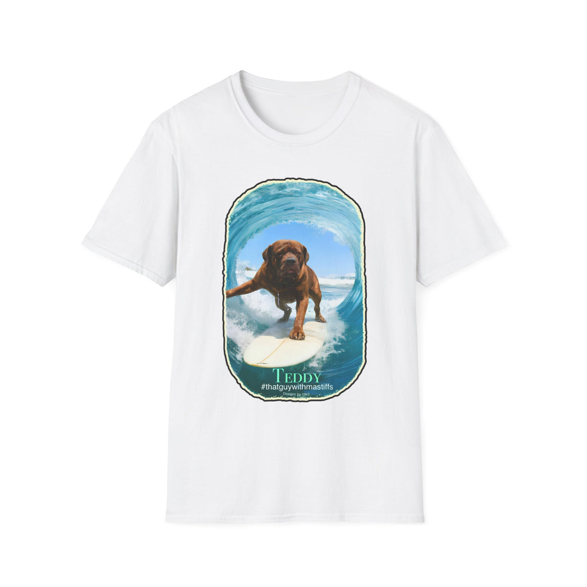 Teddy Surfs Up Era Tee – Official That Guy With Mastiffs Merch