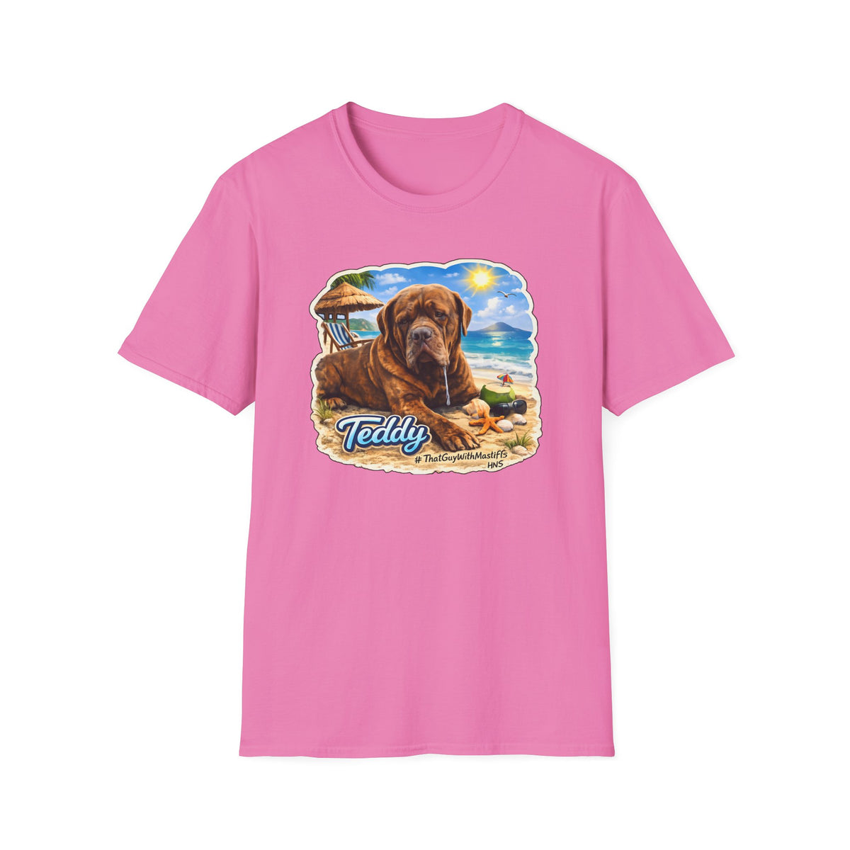 Teddy’s Beach Bum Era Unisex Tee – Official That Guy With Mastiffs Merch