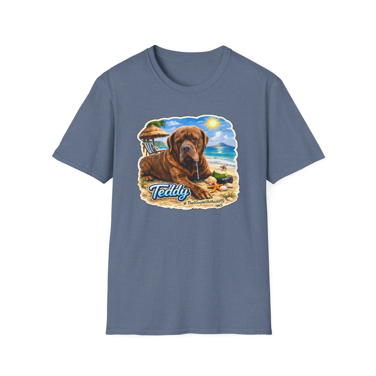 Teddy’s Beach Bum Era Unisex Tee – Official That Guy With Mastiffs Merch