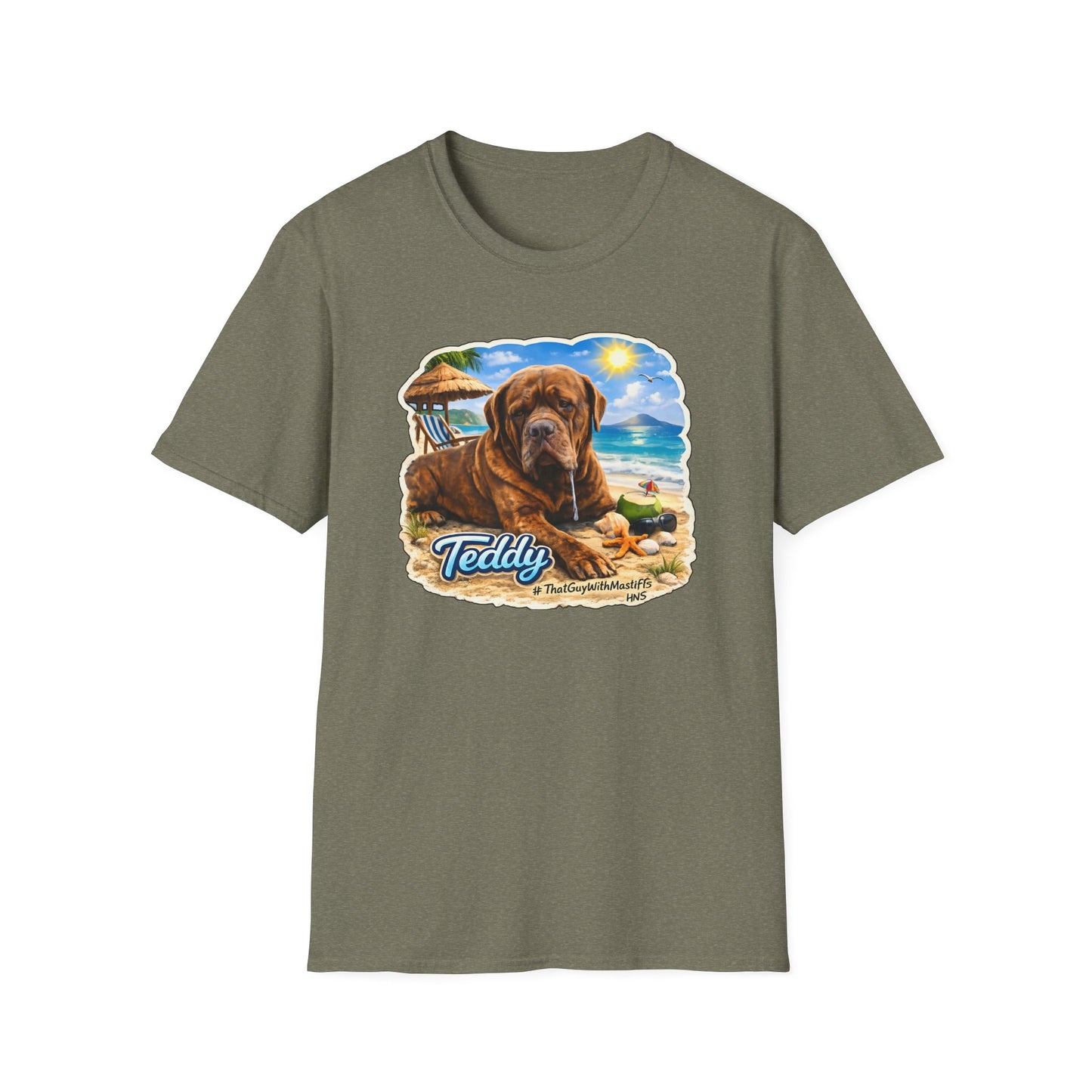 Teddy’s Beach Bum Era Unisex Tee – Official That Guy With Mastiffs Merch