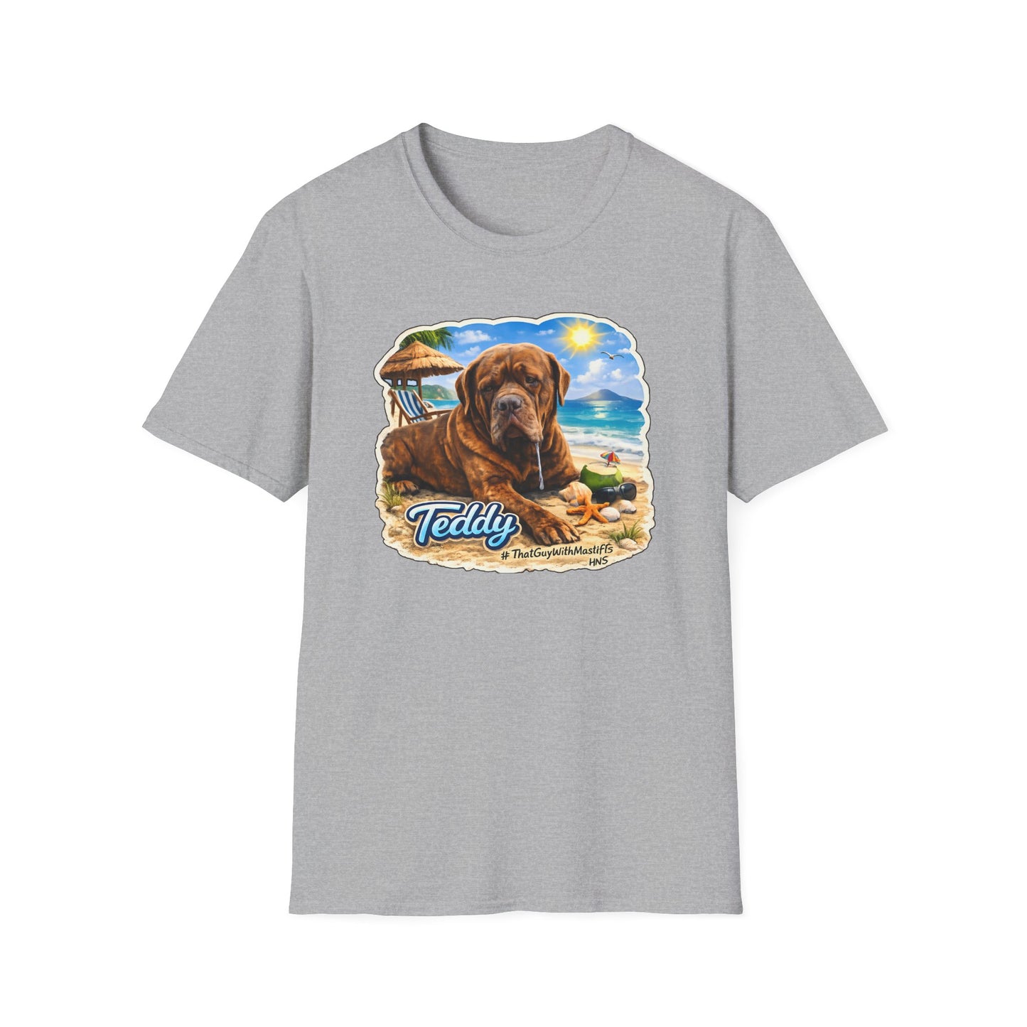 Teddy’s Beach Bum Era Unisex Tee – Official That Guy With Mastiffs Merch