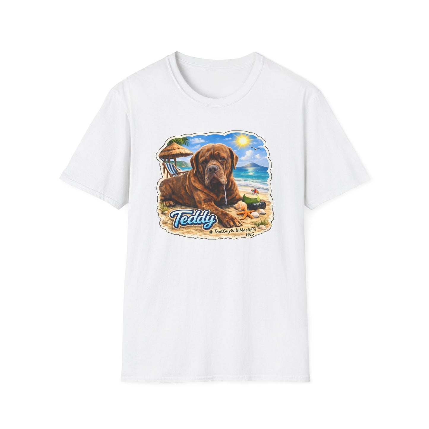 Teddy’s Beach Bum Era Unisex Tee – Official That Guy With Mastiffs Merch