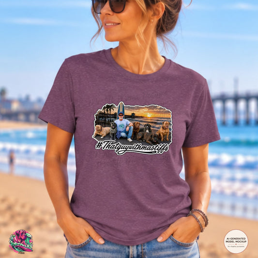 That Guy With Mastiffs Sunset Crew Tee – Official Exclusive Merch