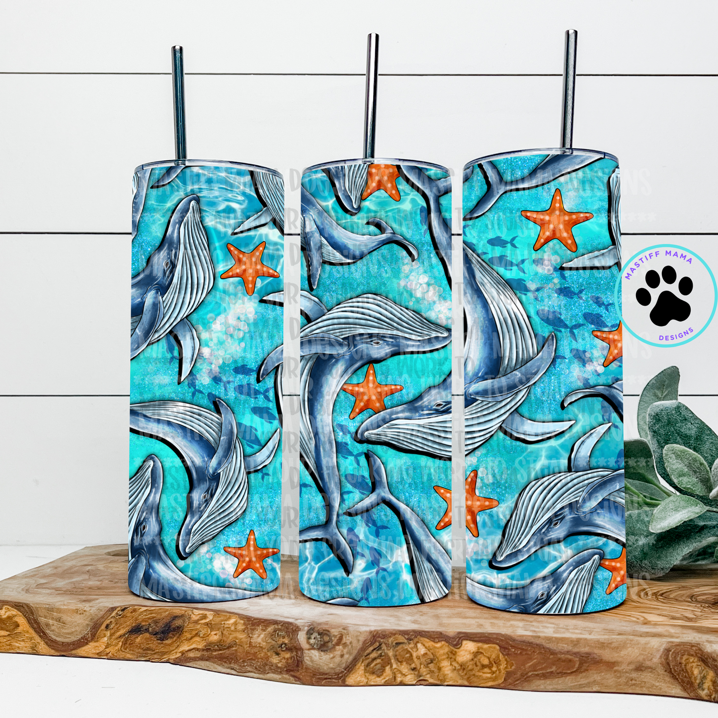 Humpback Whale Ocean 20 Oz Skinny Tumbler