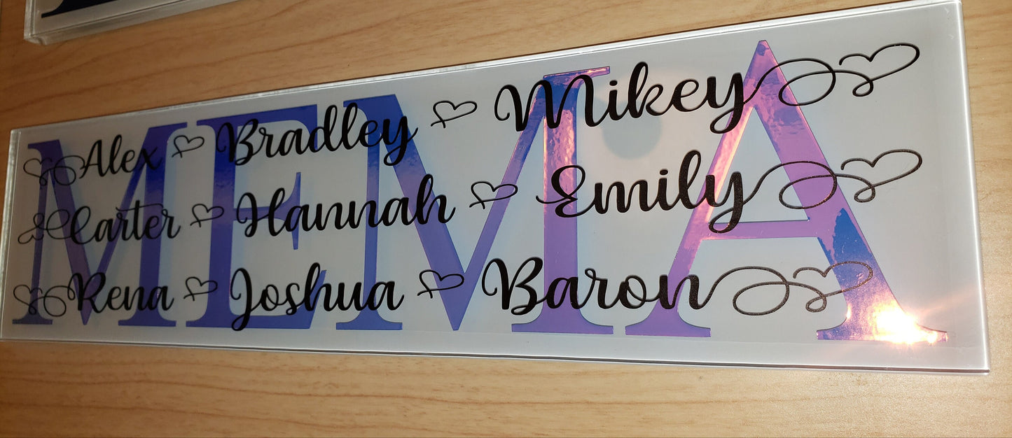 Personalized Glass Tiles for Mom Dad Grandparent Friend Teacher Pet Parent