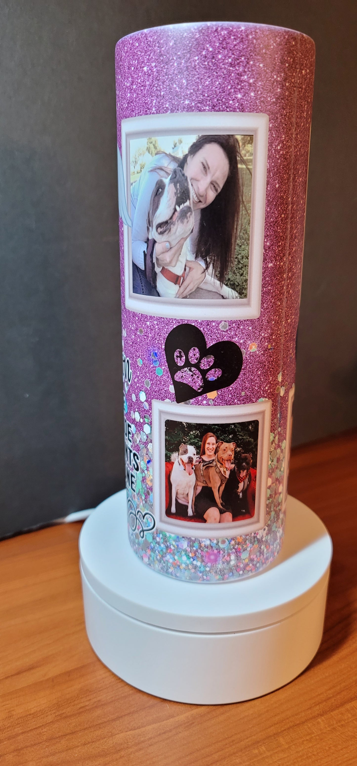 Pet Memorial 20 oz Skinny Tumbler - Custom Name & Photos